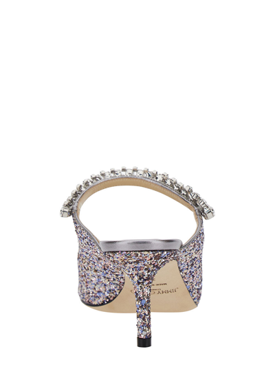 Shop Jimmy Choo Bing 65 Multicolor Sabot With Crystal Strap In Leather Woman