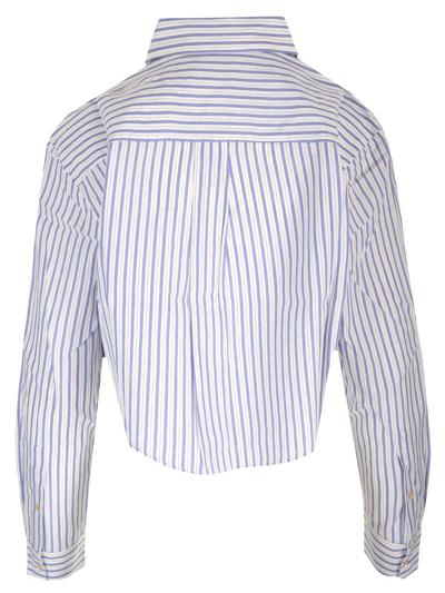 Shop Marant Etoile Eliora Cropped Shirt In Light Blue