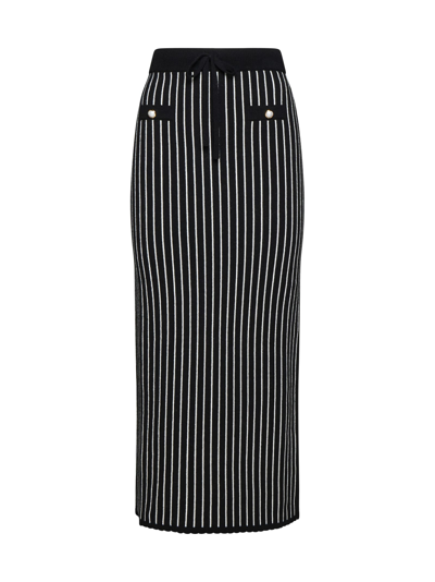 Shop Alessandra Rich Skirt In Black-white