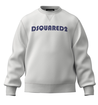 Shop Dsquared2 Logo Printed Crewneck Sweatshirt In White