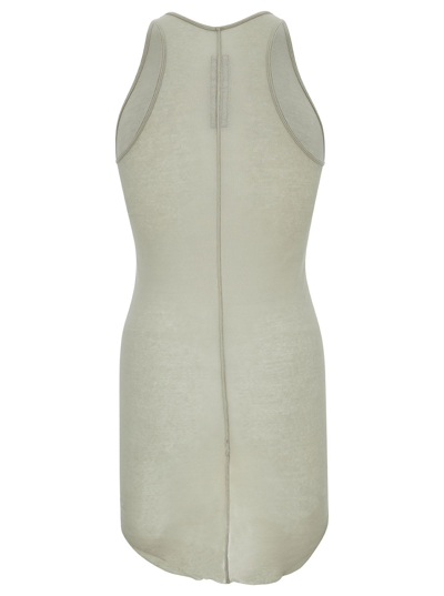 Shop Rick Owens Grey Tank Top With Curved Hem In Cotton Man