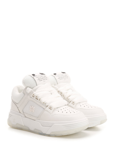 Shop Amiri White Leather Sneakers