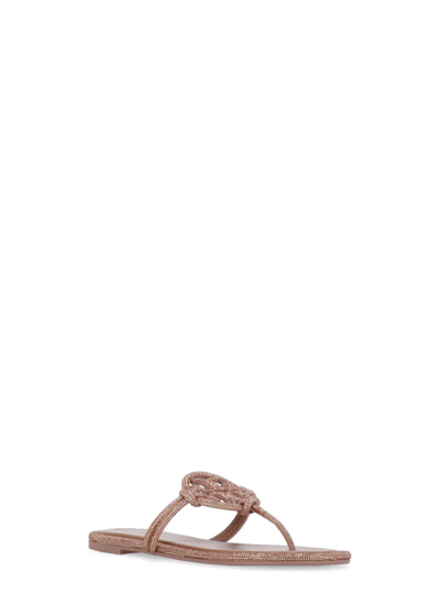 Shop Tory Burch Miller Knotted Pave Sandals In Pink