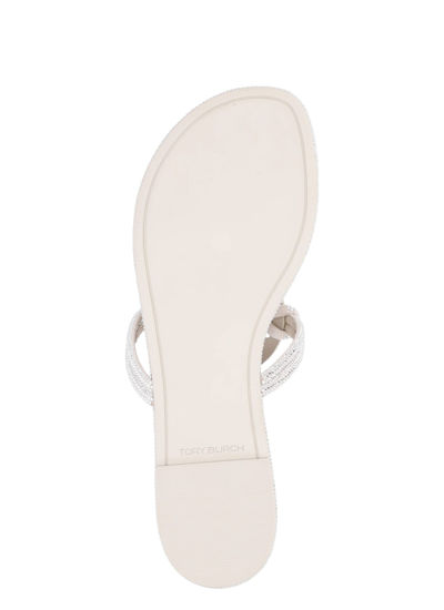 Shop Tory Burch Miller Knotted Pave Sandals In Grey