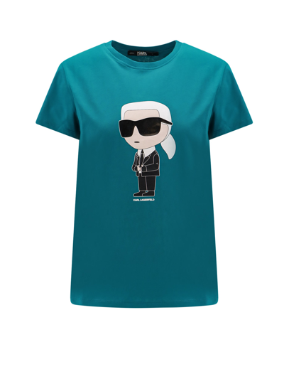 Shop Karl Lagerfeld T-shirt In Green
