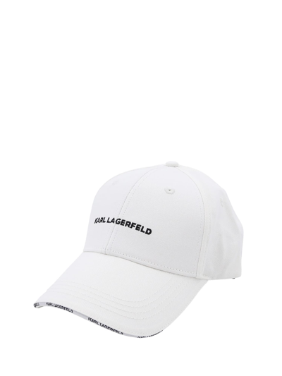 Shop Karl Lagerfeld Hat In White