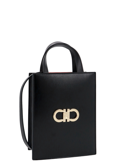 Shop Ferragamo Mini Tote Bag Handbag In Black