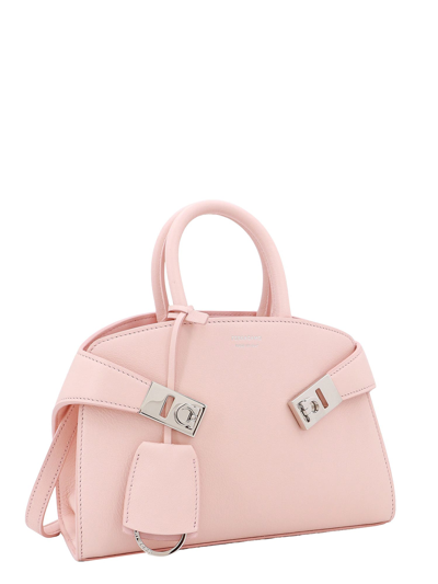 Shop Ferragamo Mini Hug Bag Handbag In Pink