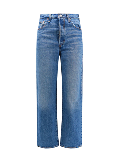 Shop Levi's Ribcage Straight Ankle Jeans In Blue