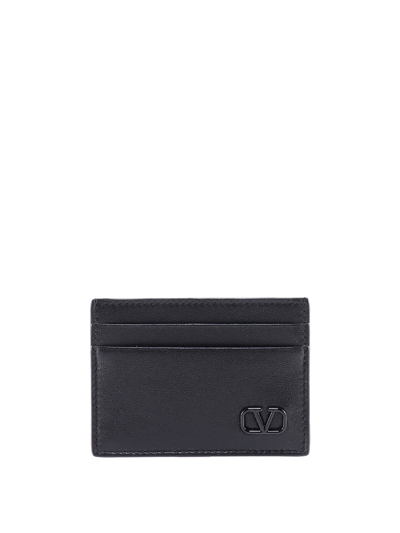 Shop Valentino Card Holder In Black