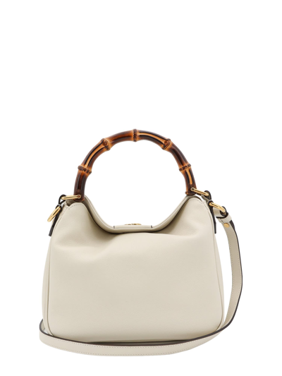 Shop Gucci Diana Handbag In White