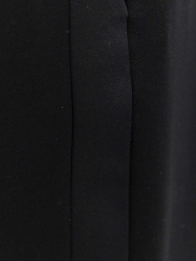 Saint Laurent Tuxedo Wool Trouser With Lateral Satin Bands In Black
