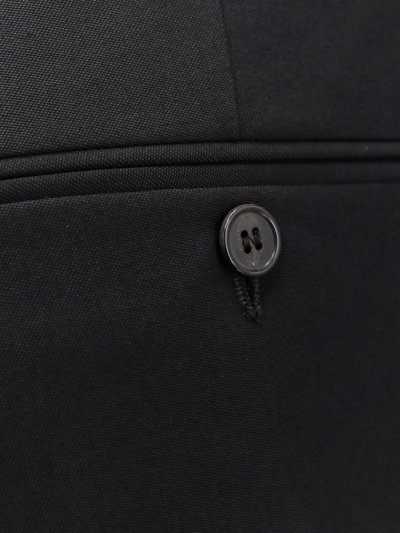 Saint Laurent Men Tuxedo Wool Trouser With Satin Side Band In Black