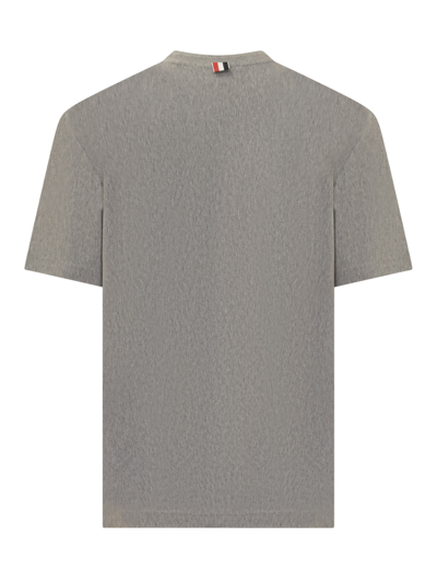 Shop Thom Browne Rwb Ribbed T-shirt In Med Grey