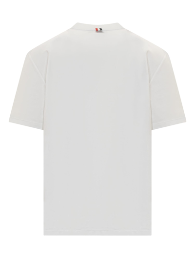 Shop Thom Browne Rwb Ribbed T-shirt In White