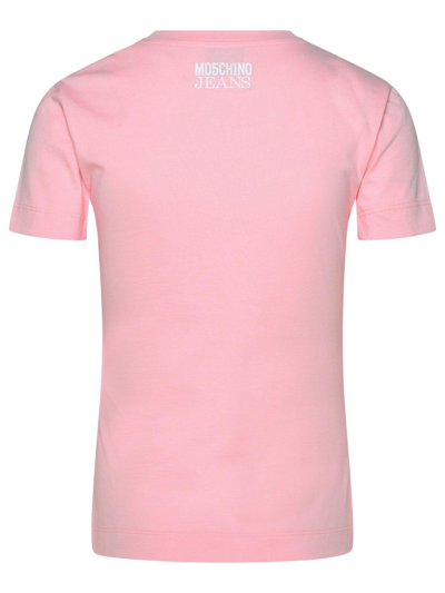 Shop M05ch1n0 Jeans Jeans Peace Sign-motif Crewneck T-shirt In Pink