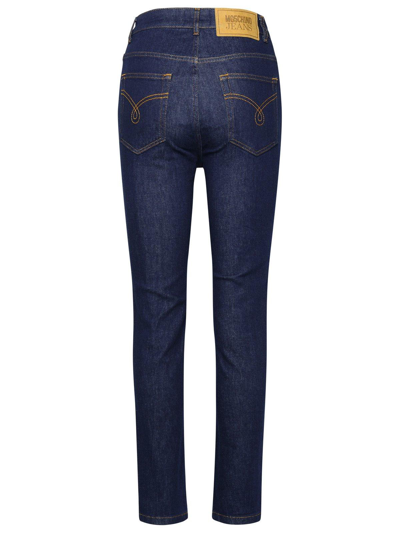 Shop M05ch1n0 Jeans High Waist Slim Fit Jeans In Denim