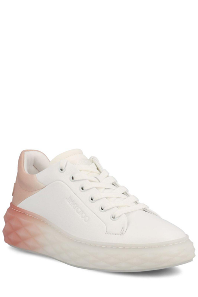 Shop Jimmy Choo Gradient Low-top Sneakers In White
