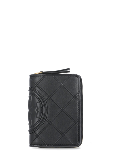 Shop Tory Burch Smooth Leather Wallet In Black