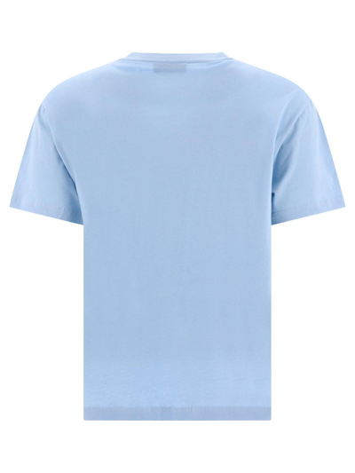 Shop Apc Logo Printed Crewneck T-shirt In Gnawed Blue