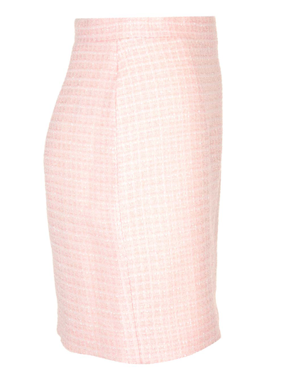 Shop Alessandra Rich Tweed Miniskirt In Rose