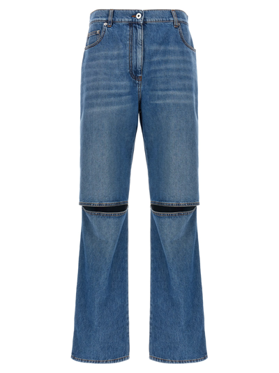 Shop Jw Anderson Cut-out Jeans In Blue