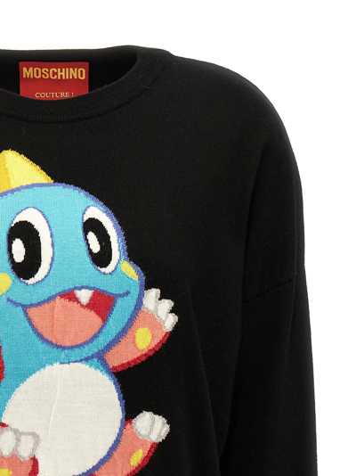 Shop Moschino Bubble Bobble Sweater In Black