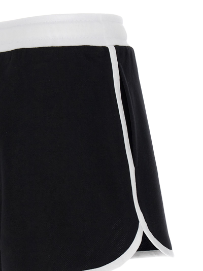 Shop Dolce & Gabbana Logo Shorts In White/black