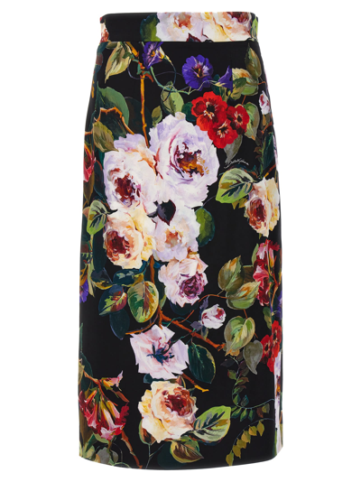 Shop Dolce & Gabbana Roseto Skirt In Multicolor