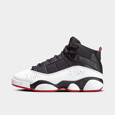 Shop Nike Jordan Little Kids' Air 6 Rings Basketball Shoes In Black/university Red/white