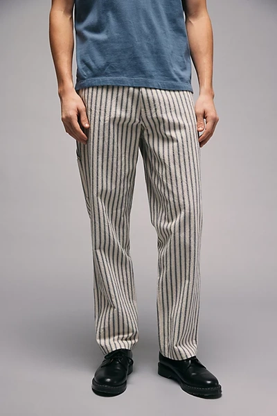Shop Bdg Straight Fit Utility Work Pant In Black/white Stripe, Men's At Urban Outfitters