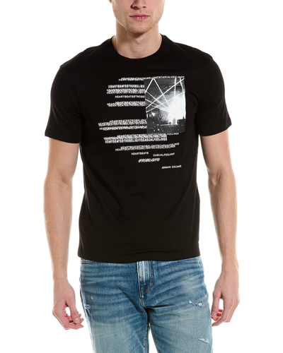 Shop Armani Exchange T-shirt In Black