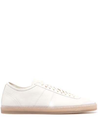 Shop Lemaire Neutral Linoleum Leather Sneakers - Women's - Calf Leather/rubber In Neutrals
