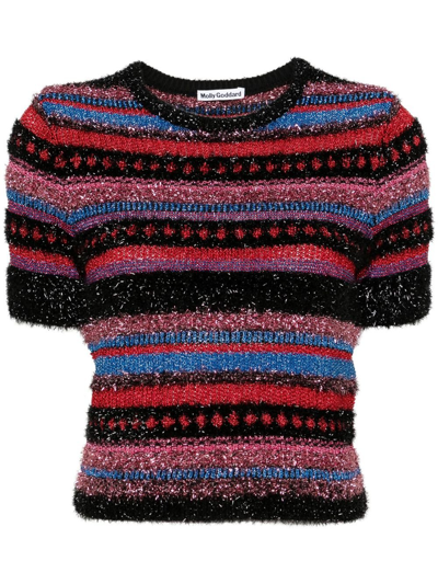 Shop Molly Goddard Multicolour Jordan Stripe-pattern Sweater - Women's - Cotton/polyester/nylon In Black