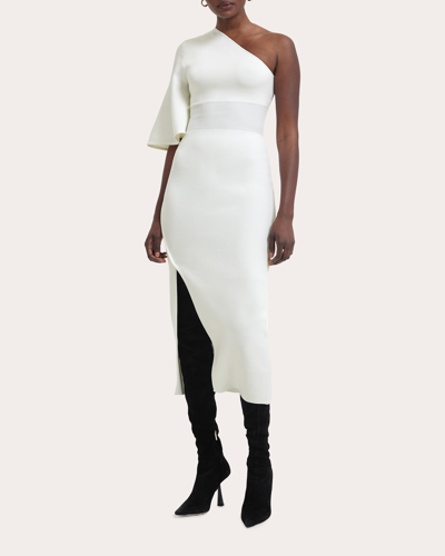 Shop Safiyaa Women's Kalypso Knit Midi Dress In White