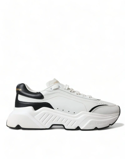 Shop Dolce & Gabbana White Black Low Top Daymaster Sneakers Shoes