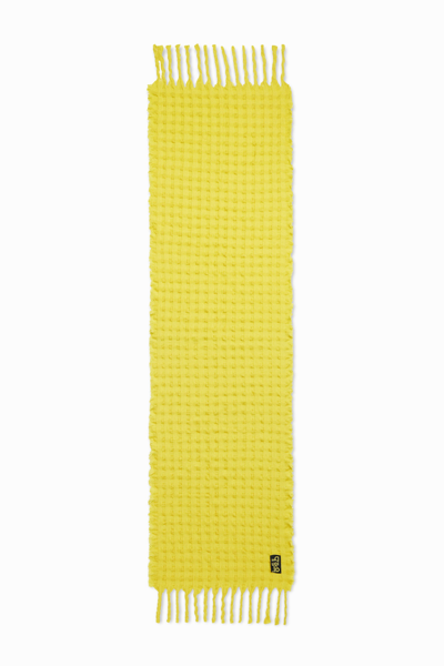 Shop Desigual Embossed Scarf In Yellow