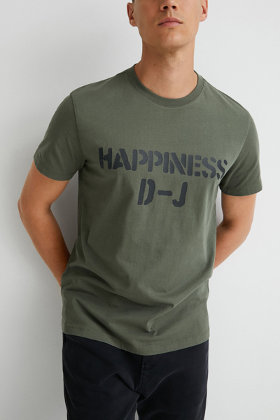 Shop Desigual Happiness T-shirt In Green