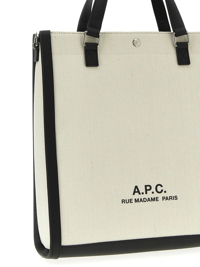 Shop Apc Camille 2.0 Tote Bag White/black