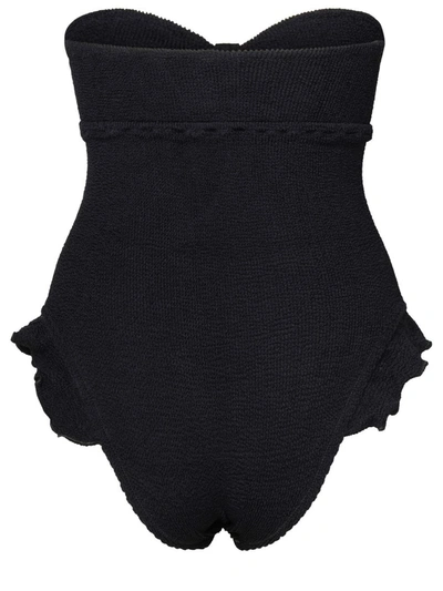 Shop Reina Olga Black Polyamide Swimsuit