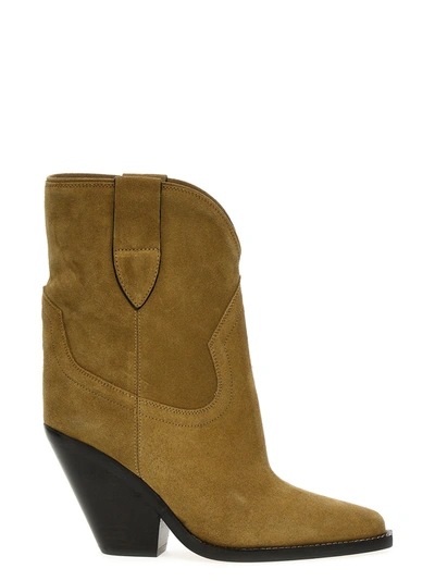 Shop Isabel Marant Dahope Boots, Ankle Boots Gray