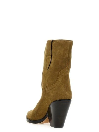 Shop Isabel Marant Dahope Boots, Ankle Boots Gray