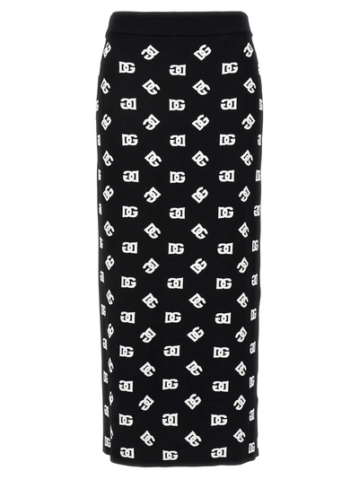 Shop Dolce & Gabbana Dg Skirts White/black