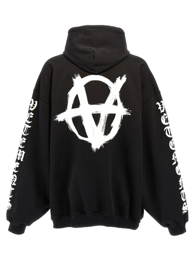 Shop Vetements Diuble Anarchy Sweatshirt White/black