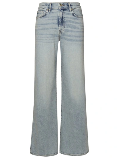 Shop 7 For All Mankind Light Blue Cotton Jeans