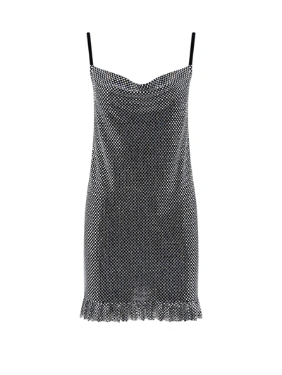 Shop Philosophy Mesh Dress With All-over Rhinestones