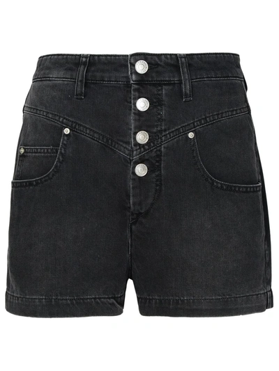 Shop Isabel Marant Étoile Black Cotton Shorts