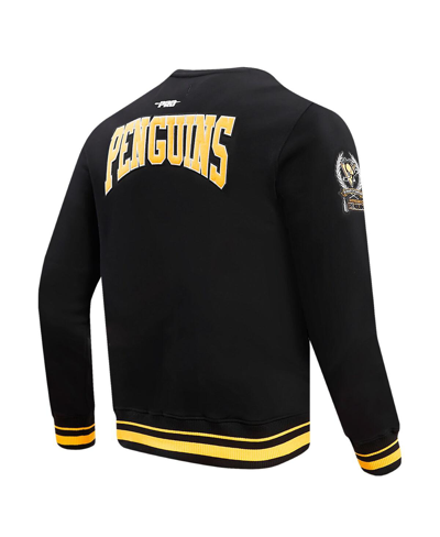 Pro Standard Black Pittsburgh Penguins Crest Emblem Pullover Sweatshirt In Black