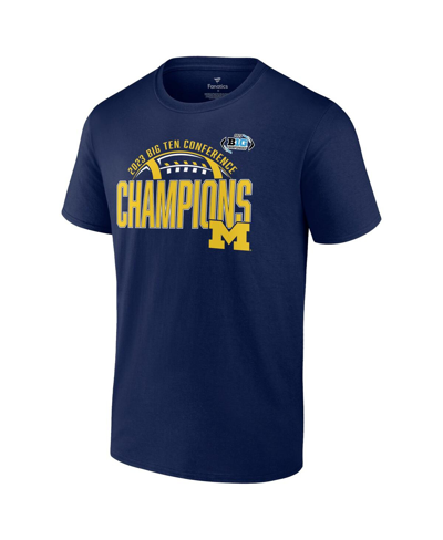 Fanatics Men's  Navy Michigan Wolverines 2023 Big Ten Football Conference Champions T-shirt In Navy