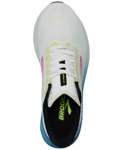 Shop Brooks Women's Hyperion Running Sneakers From Finish Line In White,blue,pink